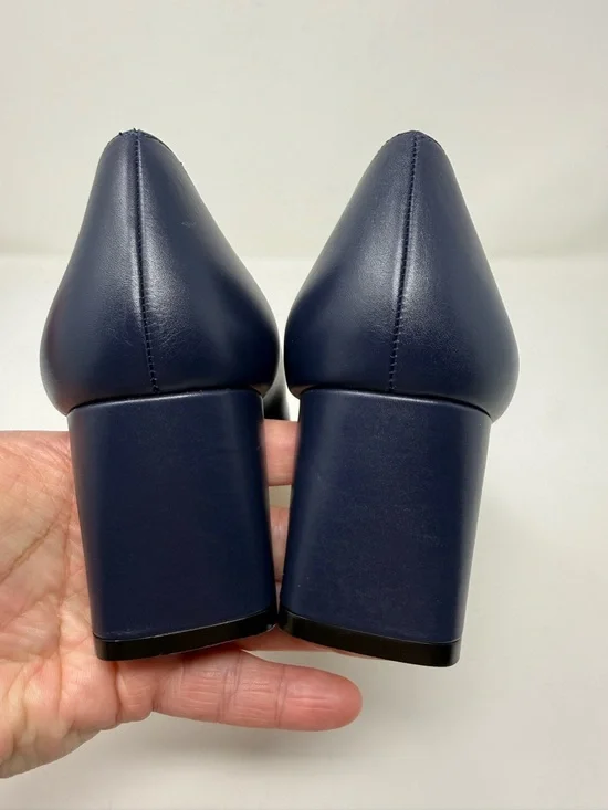 New Stuart Weitzman Babette Pump Blue Leather Sz 9 - Picture 5 of 15